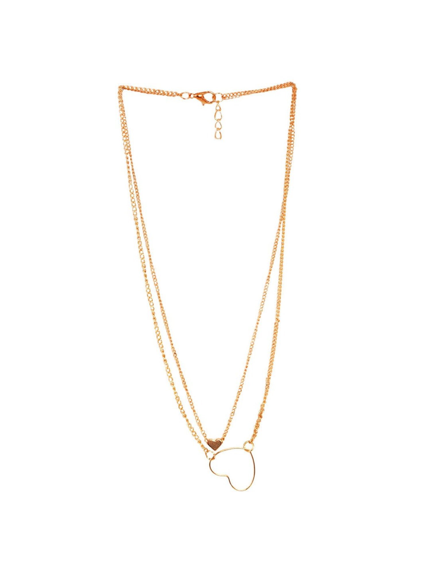 Joker & Witch Simply Elegant Double Layered Heart Necklace