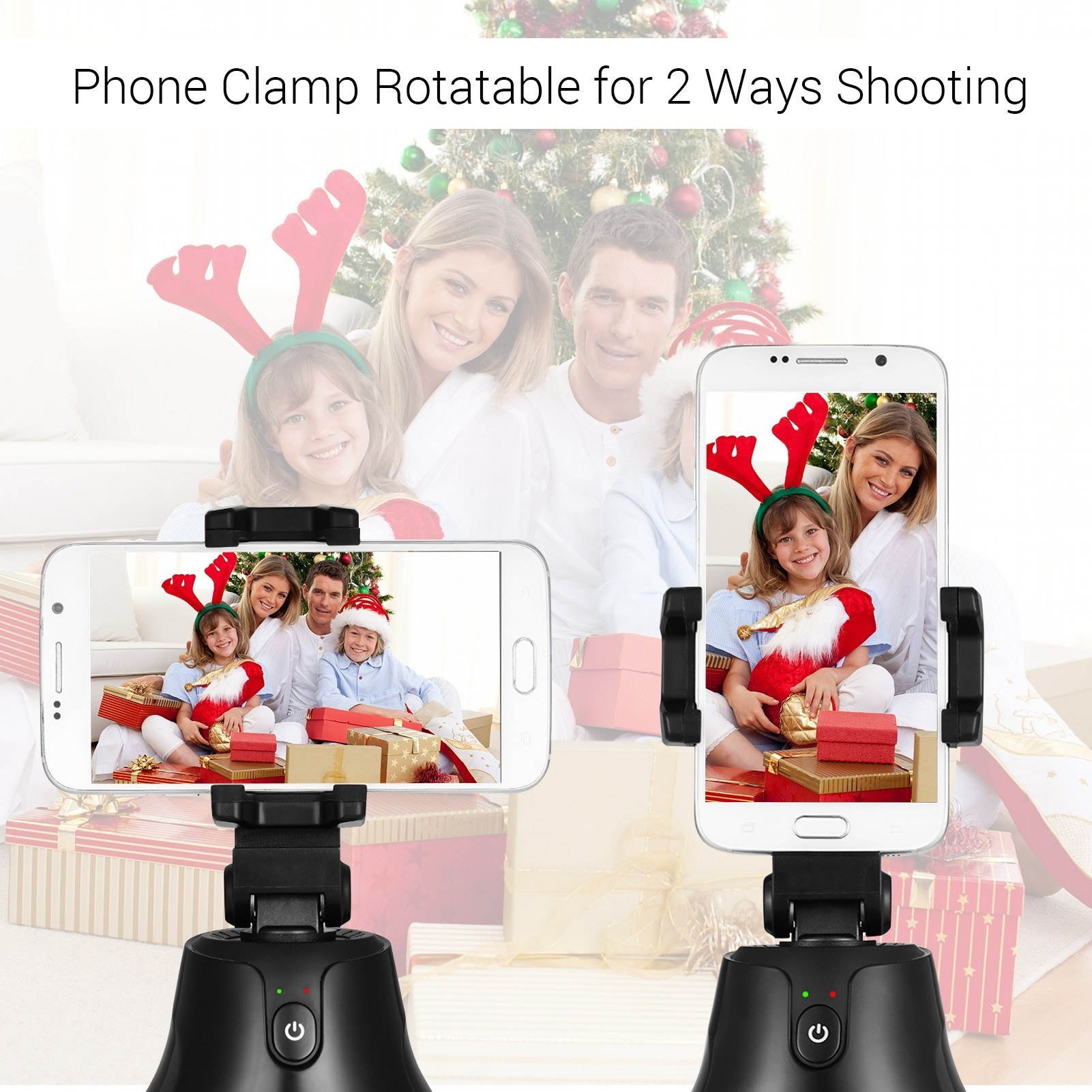 Smart Selfie Stick 360&deg; Rotation Object Tracking Face Tracking Phone Control with Phone Mount 1/4 Thread