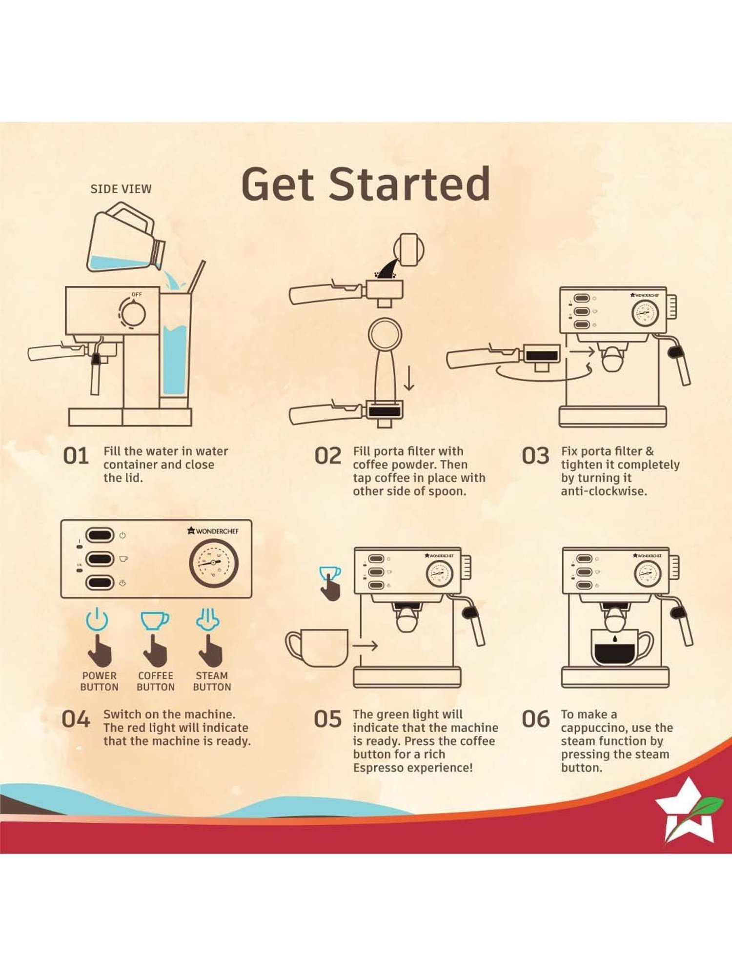 Wonderchef Regalia Capsule Coffee Machine with Frother (1400W, Black)