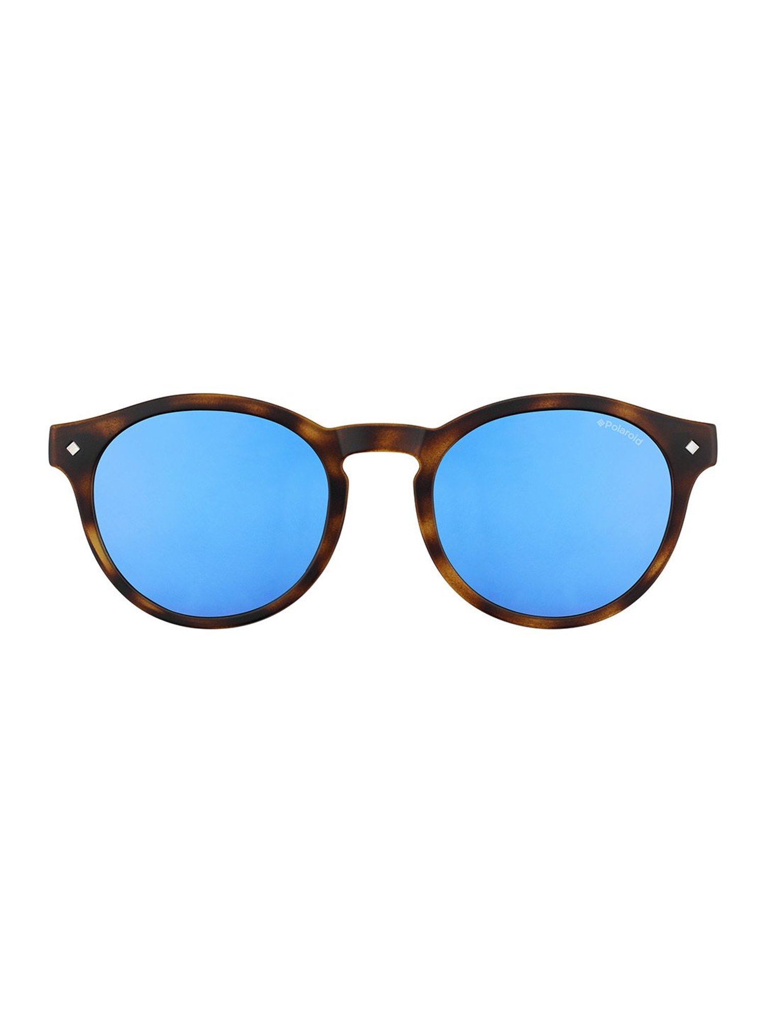 Polaroid Blue Round Unisex Sunglasses