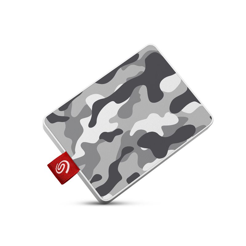 Seagate One Touch SSD 500GB External Solid State Drive Portable USB 3.0 Camo Gray & White (STJE500404)