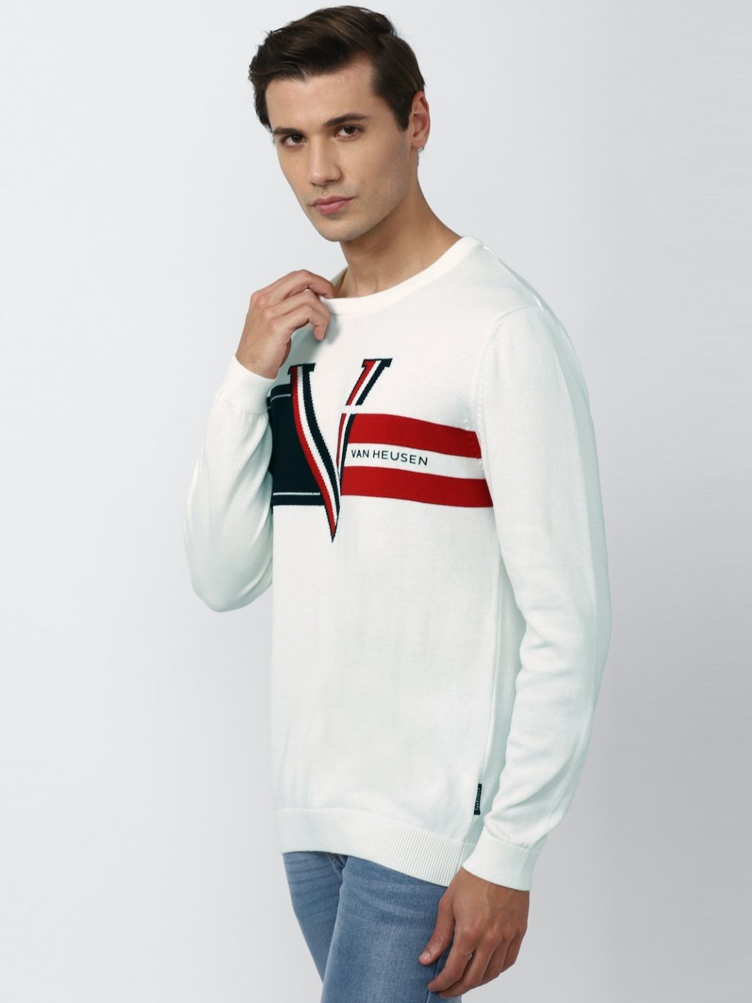 Duke Wine Self Striped Sweater