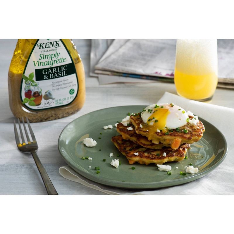 Kens Vinaigrette Garlic & Basil - 16fl oz
