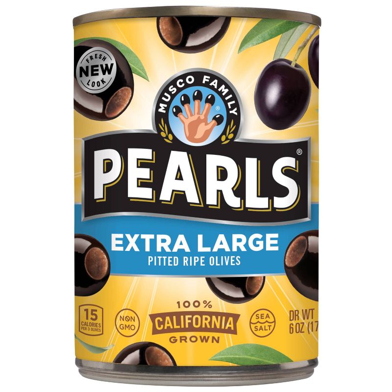 Pearls Extra Large Pitted Ripe Olives - 6oz