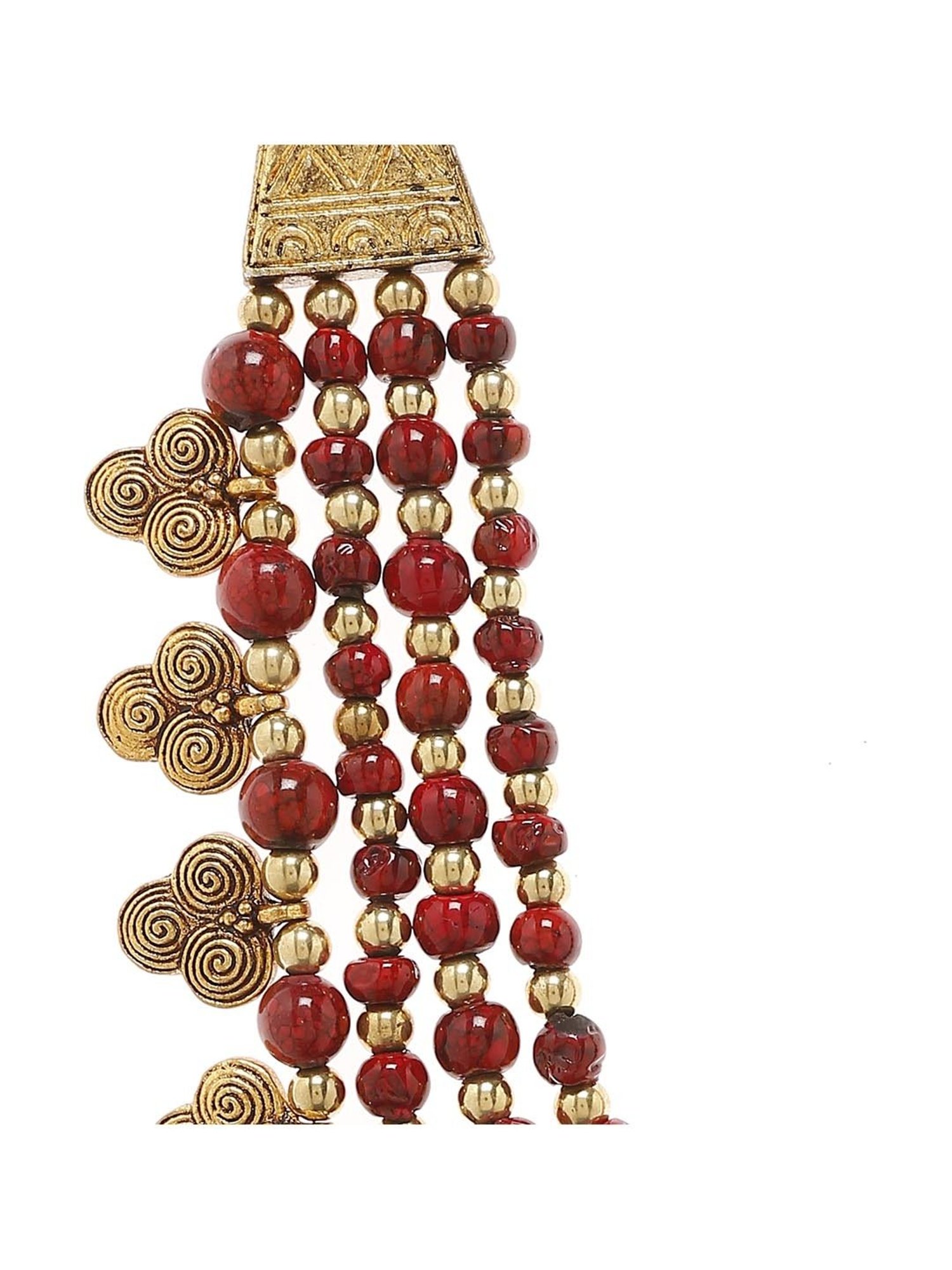 Imli Street Red & Golden Necklace