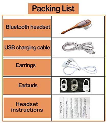 XSW1R Bluetooth Headset,Hands-Free Bluetooth Earpiece Headphones for Cell Phones, Noise Cancelling Wireless Earpieces w/Mic for Business/Driving/Office, Compatible with iPhone/Samsung/Android