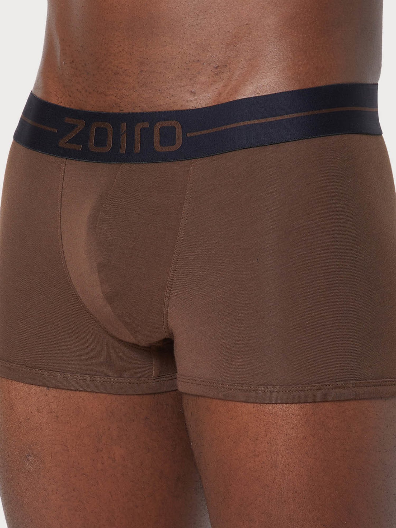 Zoiro Canteen & Smoked Pearl Cotton Regular Fit Trunks - Pack Of 2