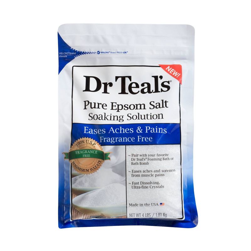 Dr Teal's Pure Epsom Bath Salt Soaking Solution - 64oz