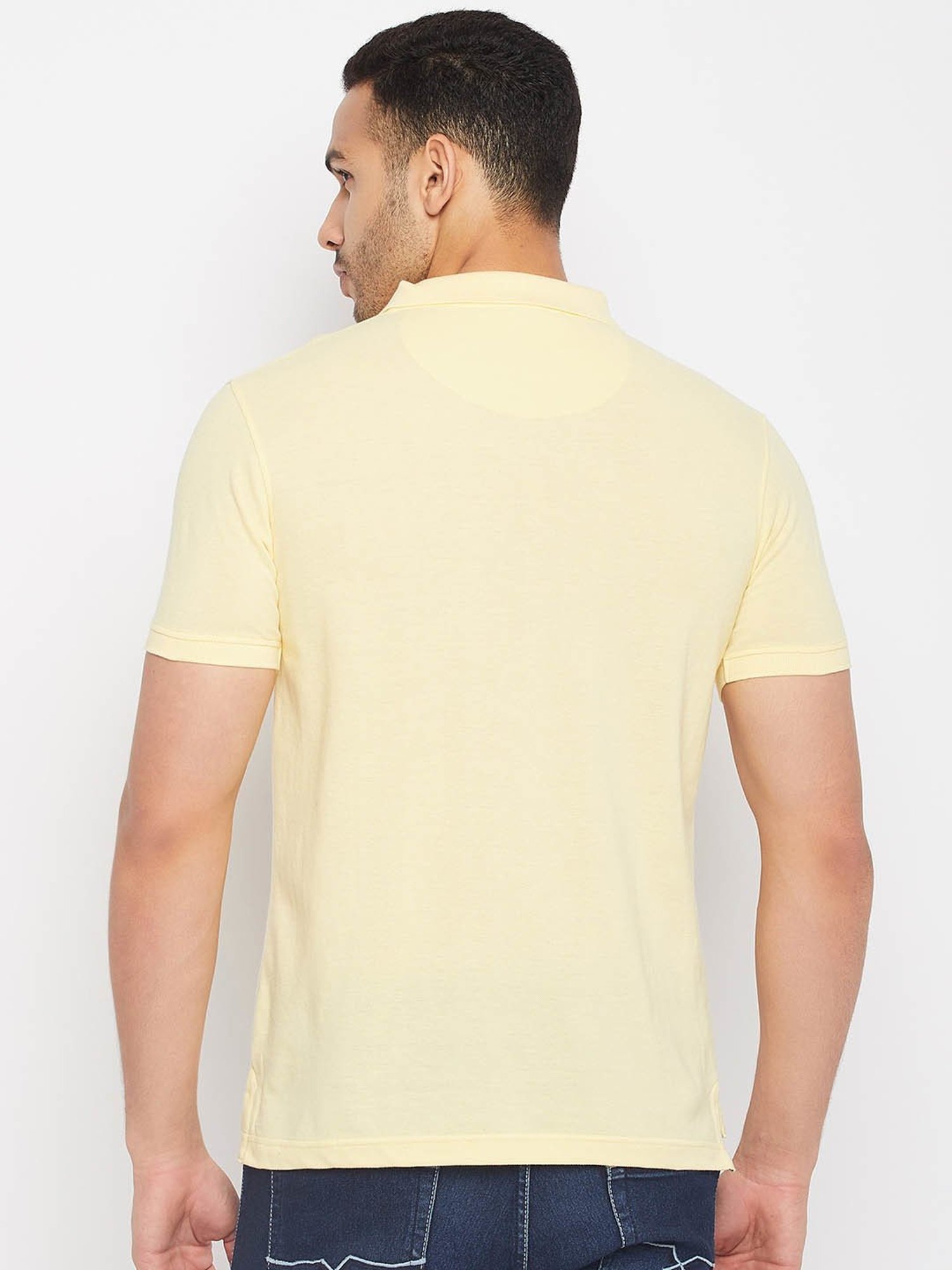 Club York Light Yellow Regular fit Polo T-Shirt