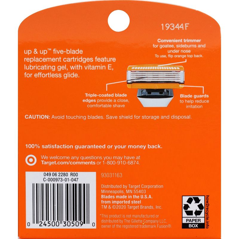 Men's Five Blade FITS Cartridges 4ct - up & up™