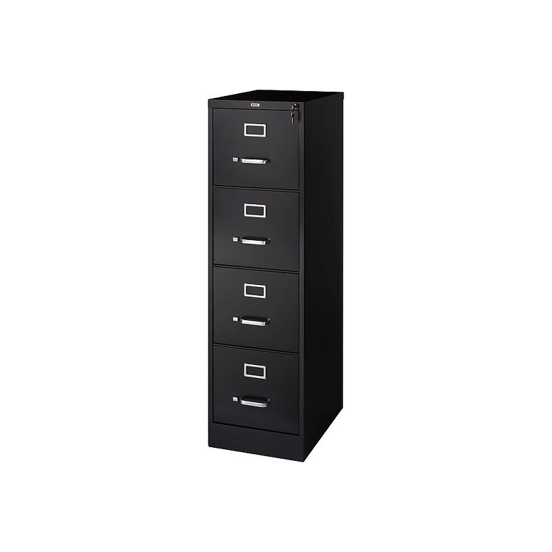 Staples 4-Drawer Vertical File Cabinet Locking Letter Black 22"D (22337D) 