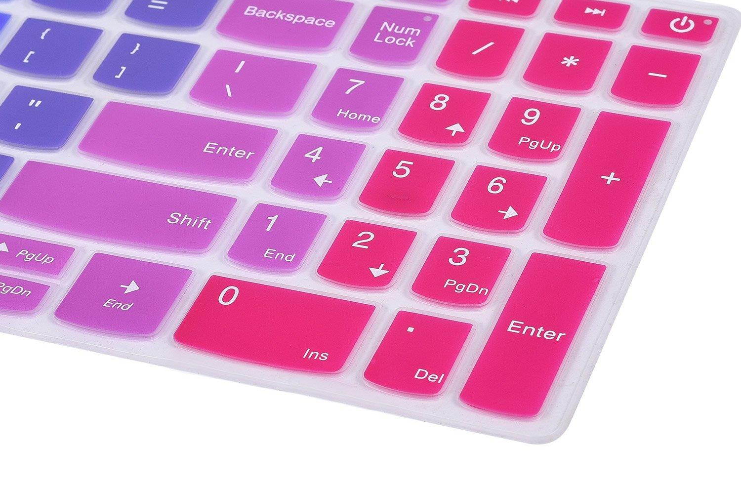 CaseBuy Keyboard Cover Compatible Lenovo IdeaPad 320/330/330s 15.6 inch, IdeaPad 320/330 17.3 inch, IdeaPad 520 15.6 inch Laptop Ultra Thin Anti Dust Keyboard Protector Skin, Rainbow