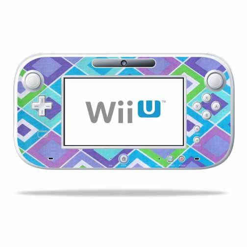 Skin Decal Wrap for Nintendo Wii U GamePad Controller Pastel Argyle