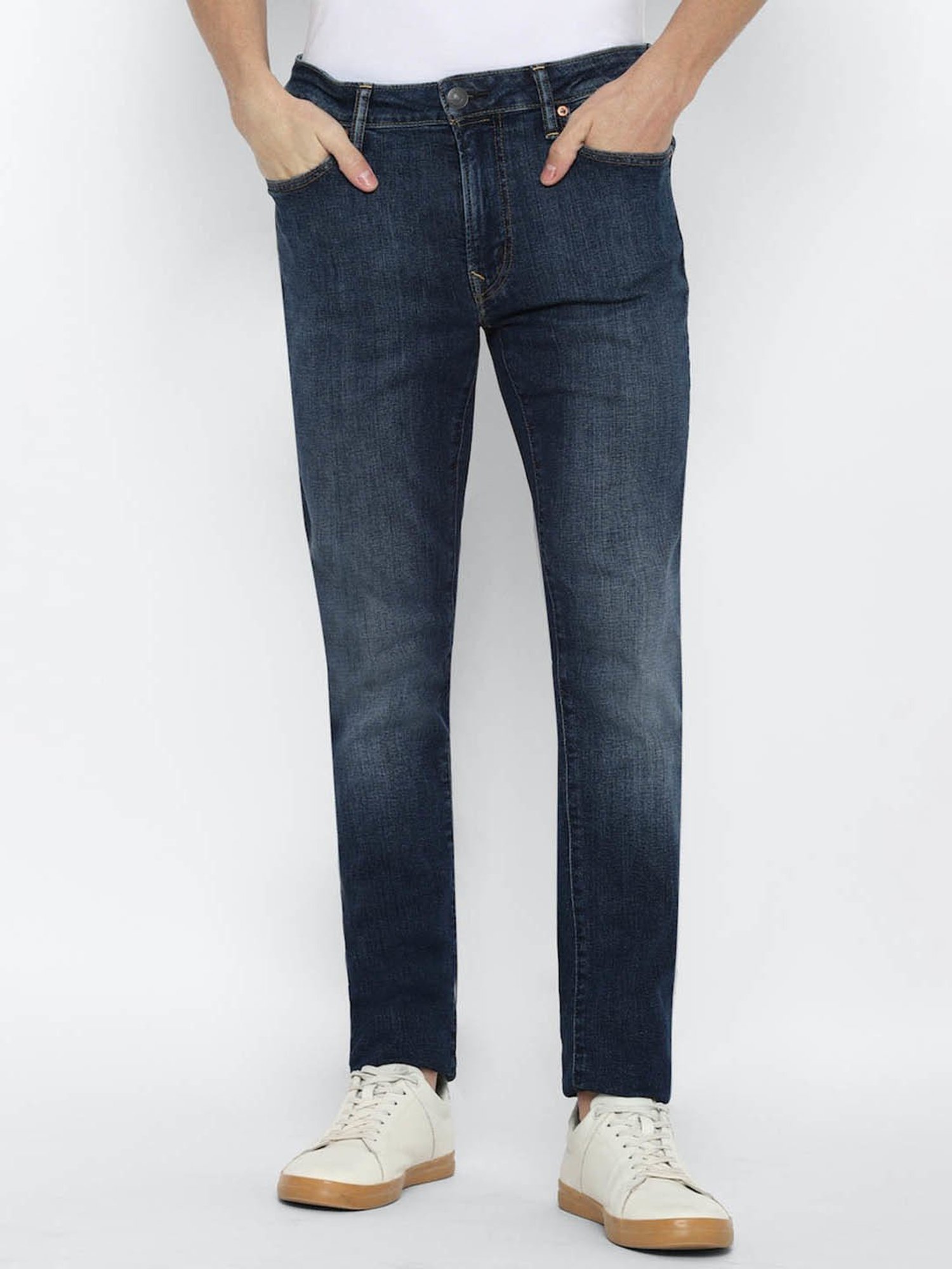 American Eagle Outfitters Dark Blue Slim Fit Lightly Washed Jeans