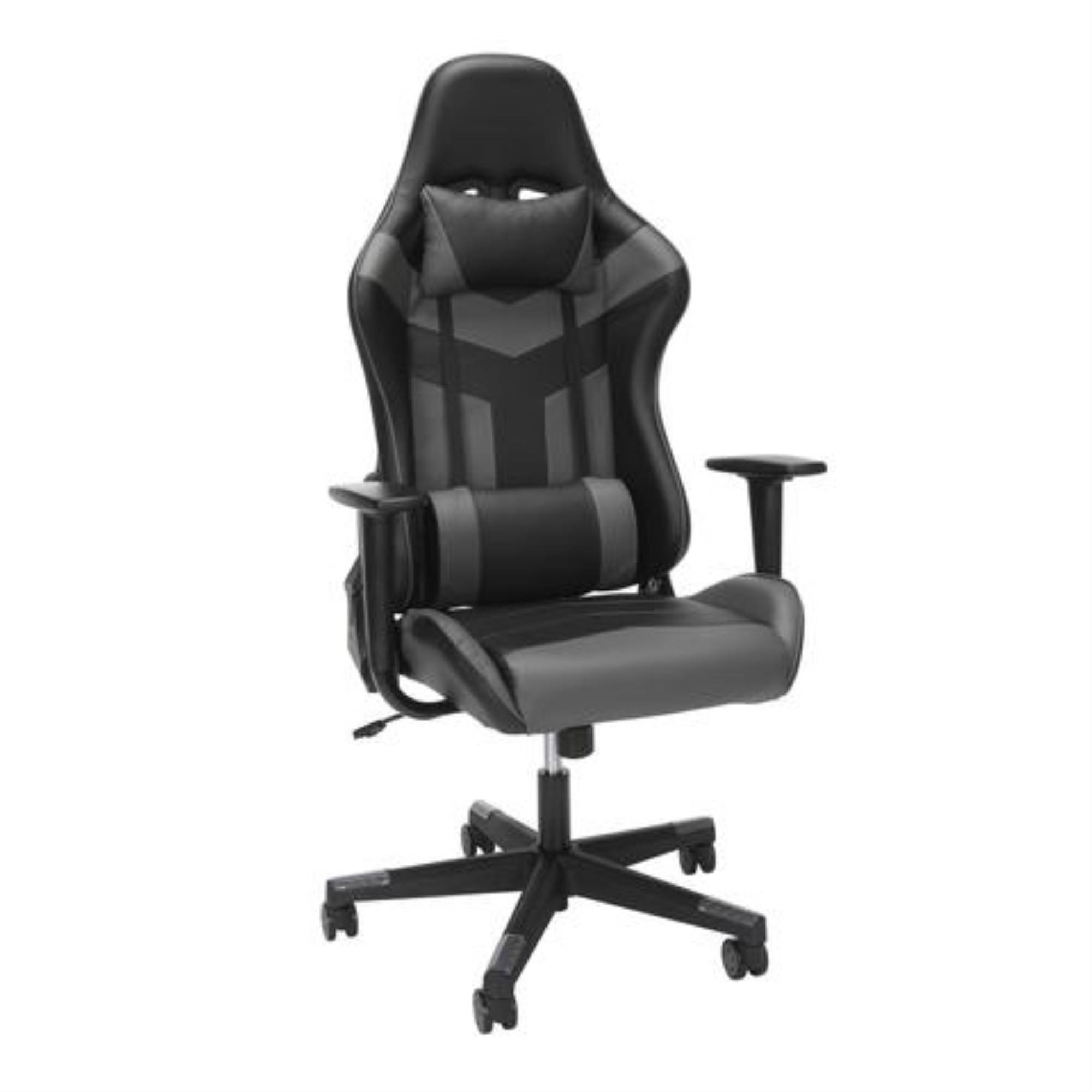 Essentials Collection High Back PU Leather Gaming Chair, in Grey (ESS-6075-GRY)
