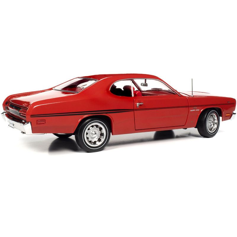 1970 Plymouth Duster 340 Red w/Red Interior & Black Stripes "Hemmings Classic Car" Cover Car (September 2007) 1/18 Diecast Model Car by Autoworld
