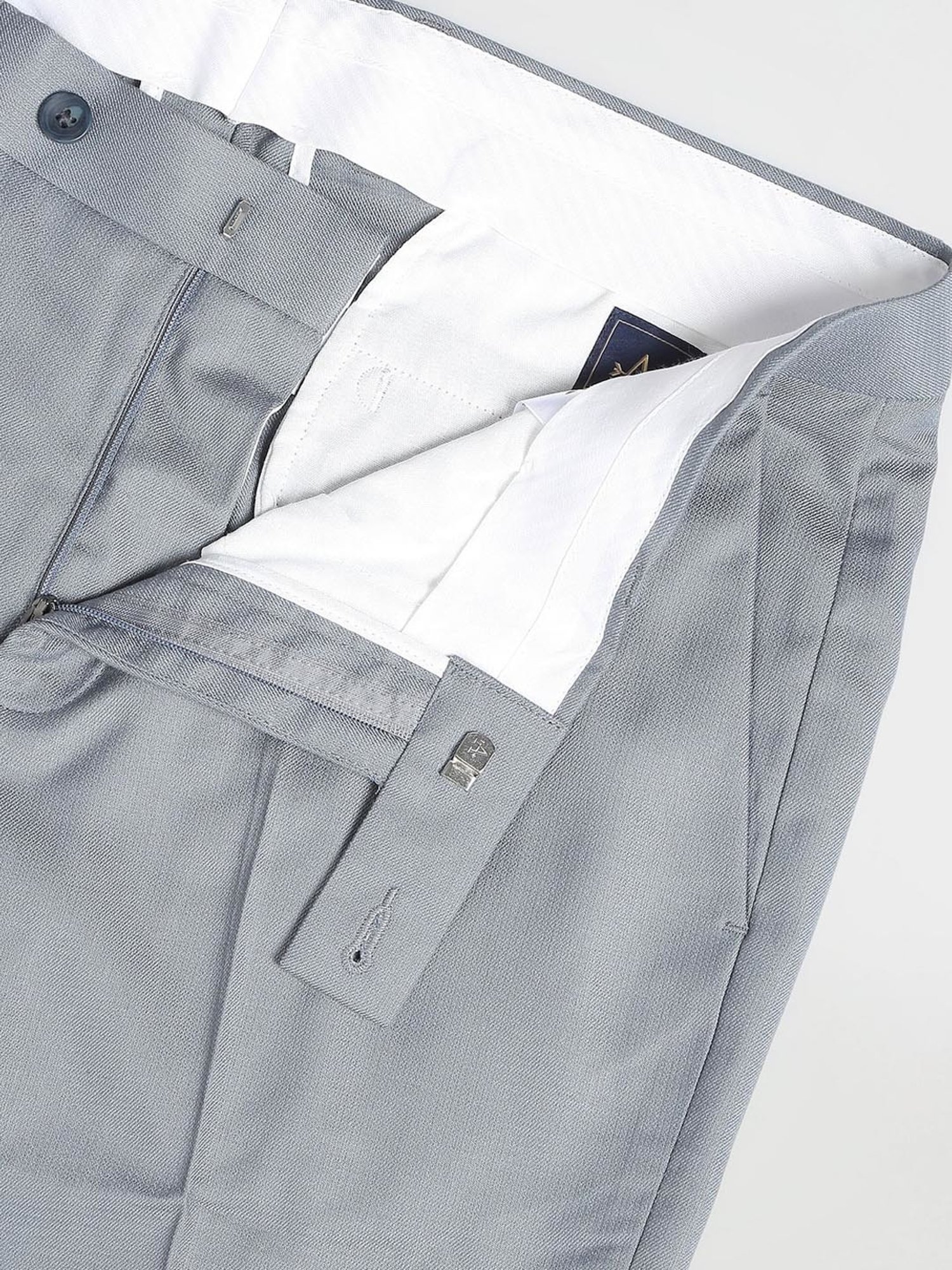 Arrow Light Blue Regular Fit Trousers