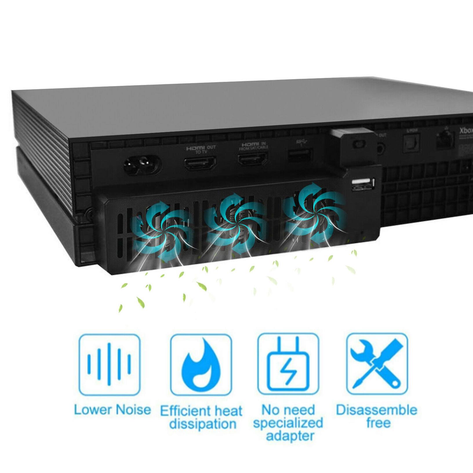 5V 1A Cooler Fan USB External 3-Fan Cooling Fan for Xbox One X Gaming Console