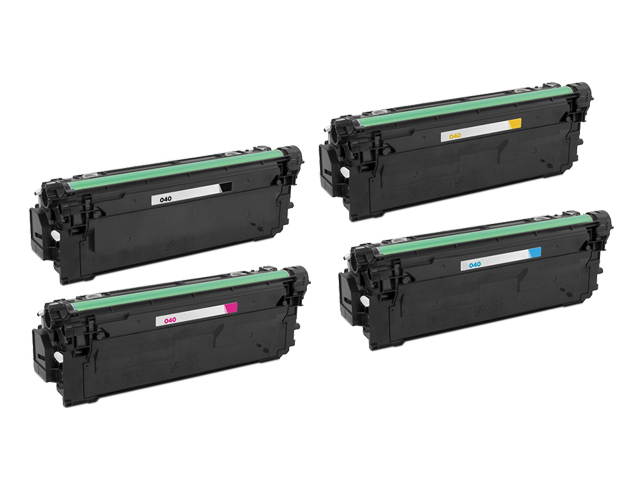 Compatible New York Toner 4 Pack Canon 040 Toner Cartridge - Black Cyan Magenta Yellow