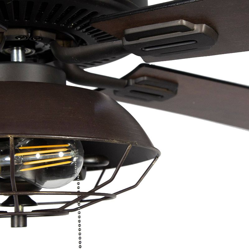 52" 5-Blade LED Farmhouse Lantern Lighted Ceiling Fan - River of Goods