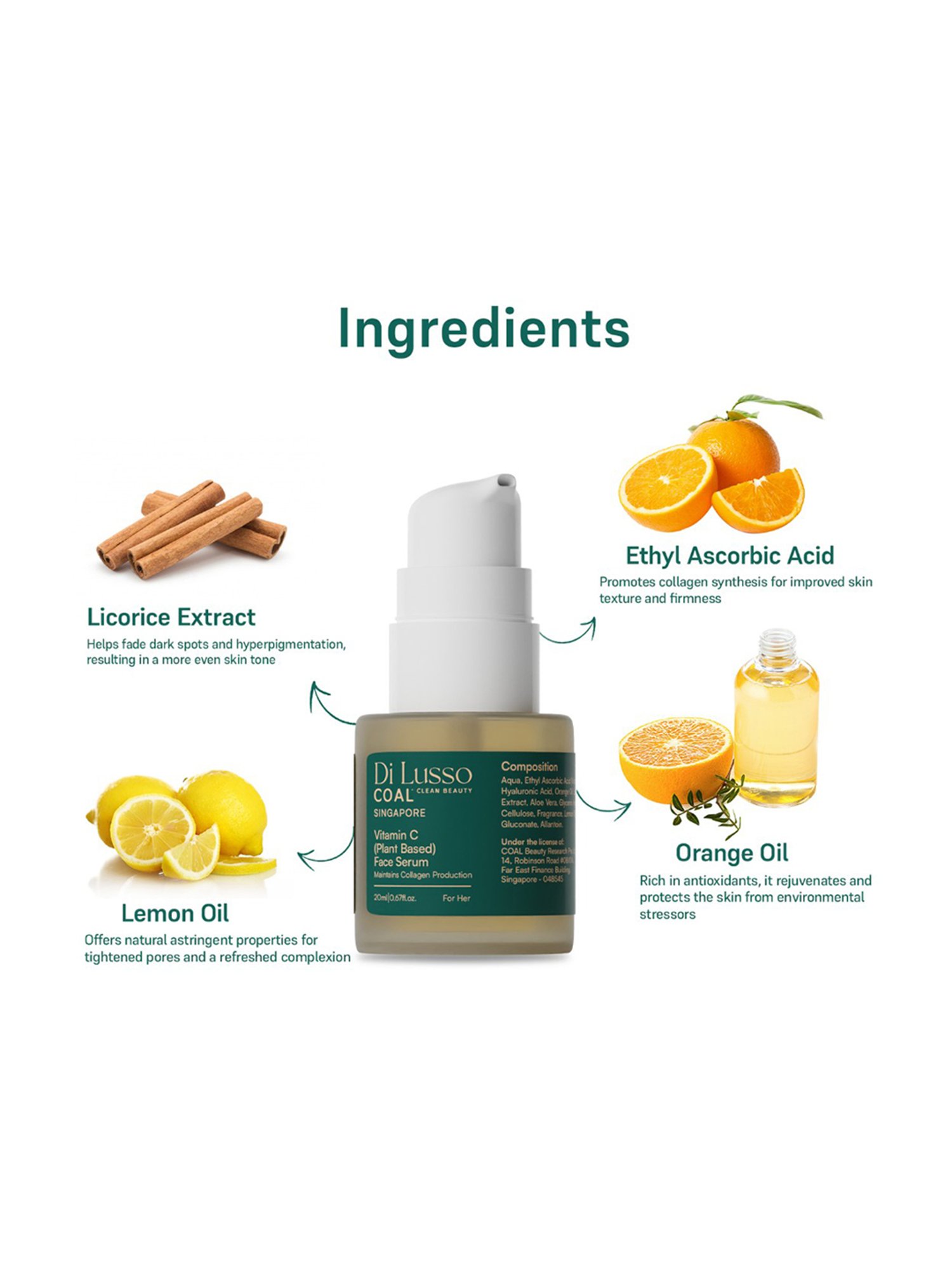 COAL Clean Beauty Vitamin C (Plant Based) Face Serum - 20 ml