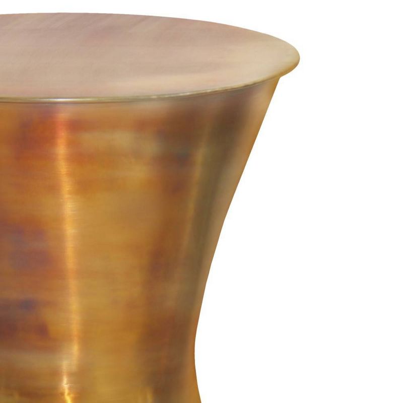 Cliona Metal Side Table Tarnished Brass - WyndenHall