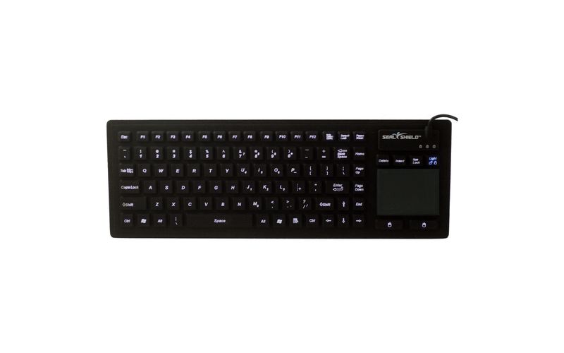 Seal Shield SEAL TOUCH GLOW S90PG2 Keyboard - Cable Connectivity - 90 Key - English, French - Black