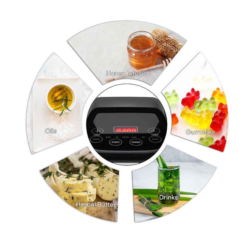 Dartwood Countertop Herbal Infuser and Botanical Extractor - Butter Maker, Oil Infuser, and Dry Herb Vaporizer - Includes Accessories and Recipe Book