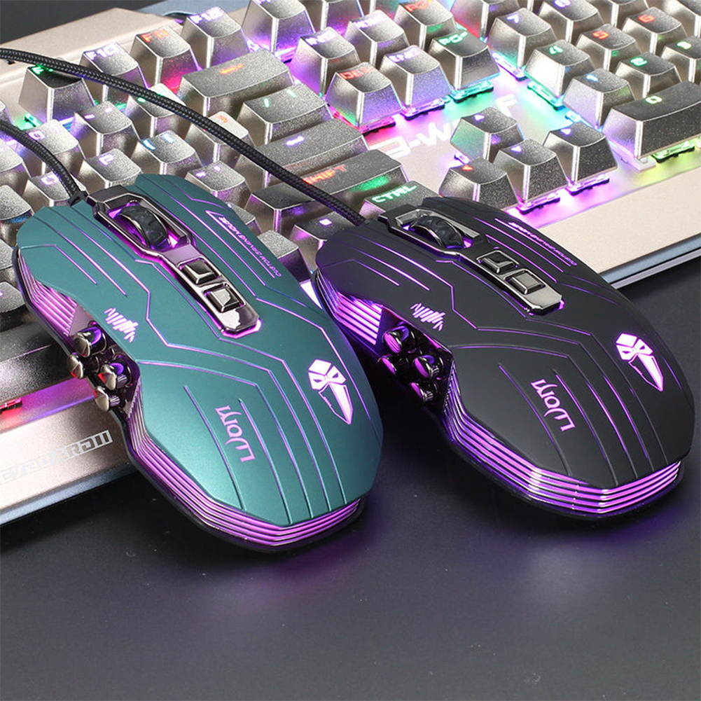 UrChoiceLtd&reg; Gaming Mouse, G5 Wired 4 Colors LED Light Breath 3200DPI 9 Buttons Optical Usb Ergonomic Pro Gamer Mouse For PC Laptop Computer