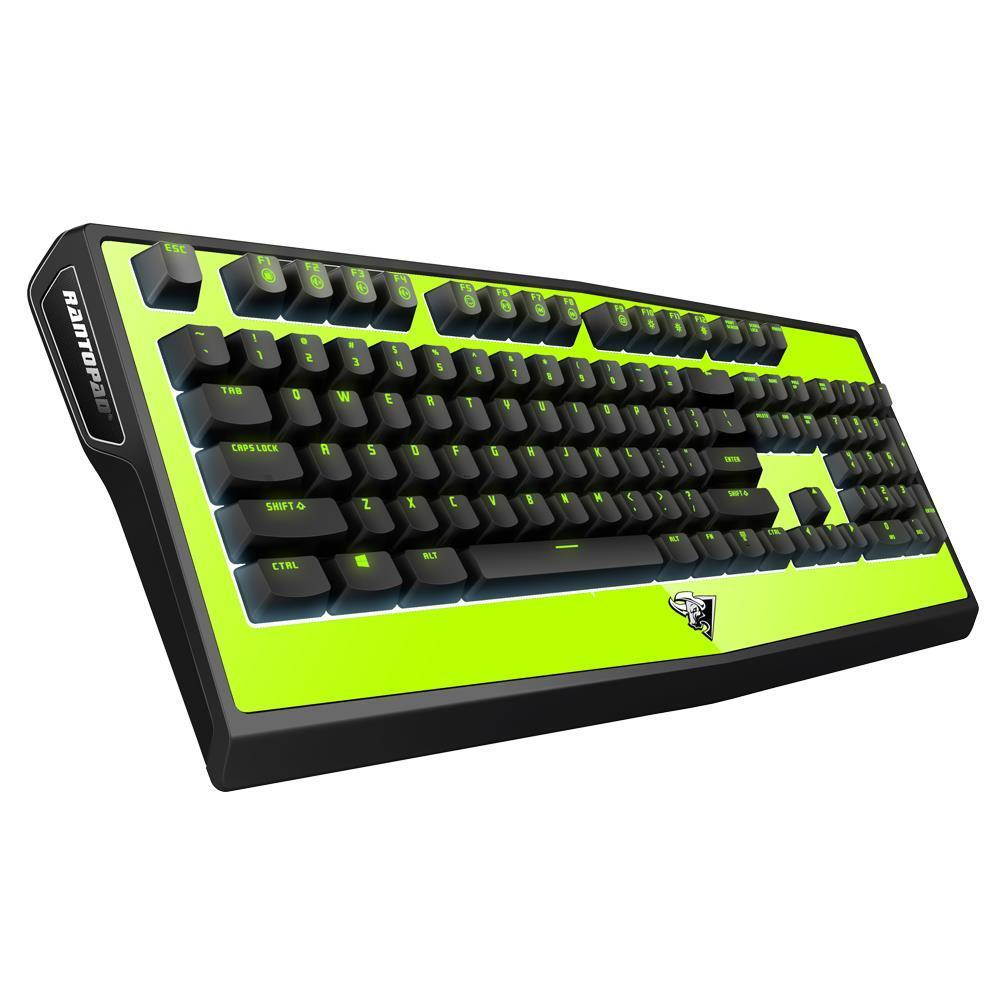 Rantopad MT Mechanical Gaming Keyboard - White Backlit, 104 Laser Etched, Oil-proof Keys - Blue Tactile 55cN Switches