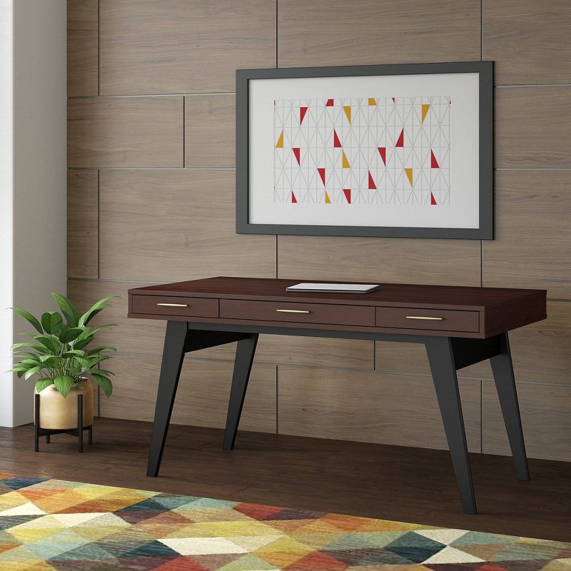 Centura Writing Desk with Drawers Century Walnut - Kathy Ireland Office