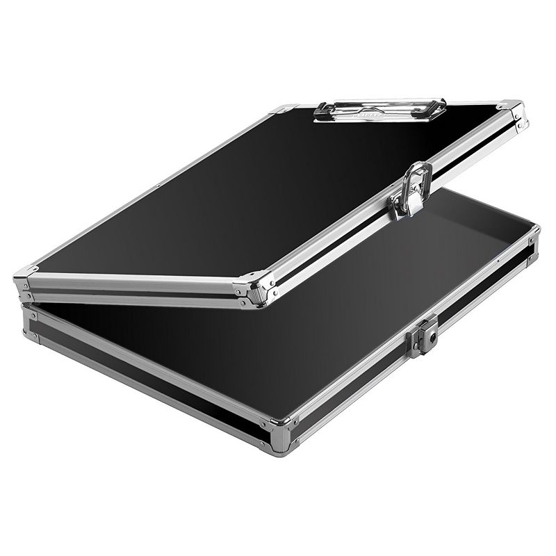 Vaultz Locking Storage Clipboard, Letter, Key Lock - Black