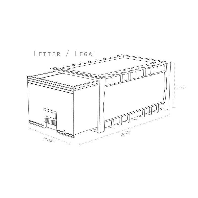 Storex 24" Stackable Plastic Archive Storage Drawer - Gray