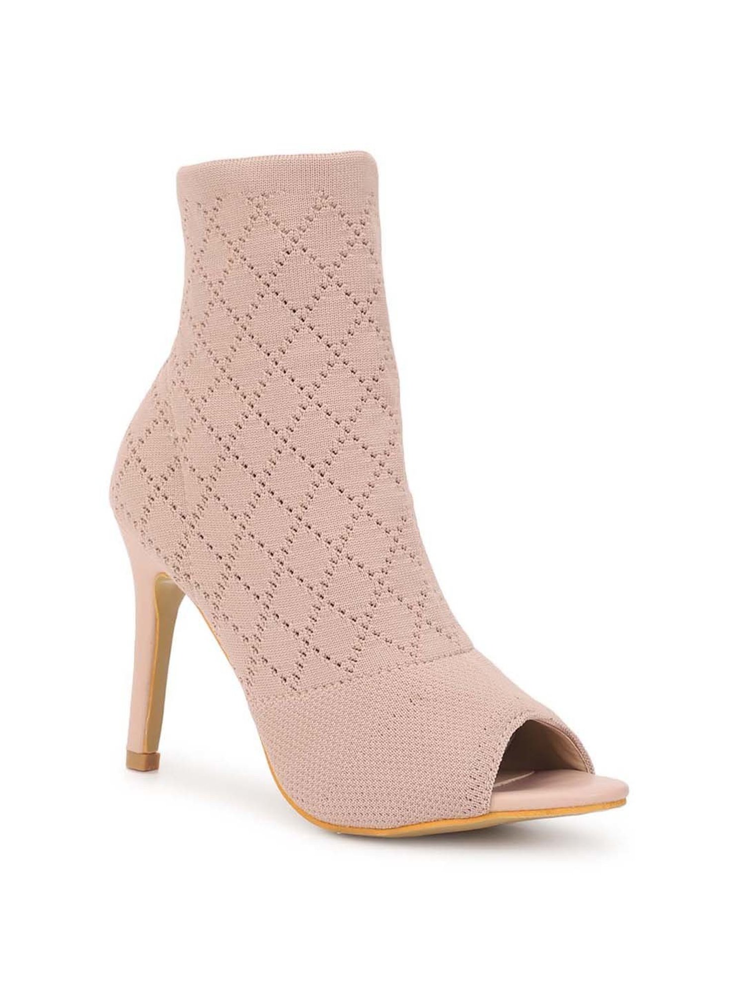 Truffle Collection Women's Nude Peeptoe Boots