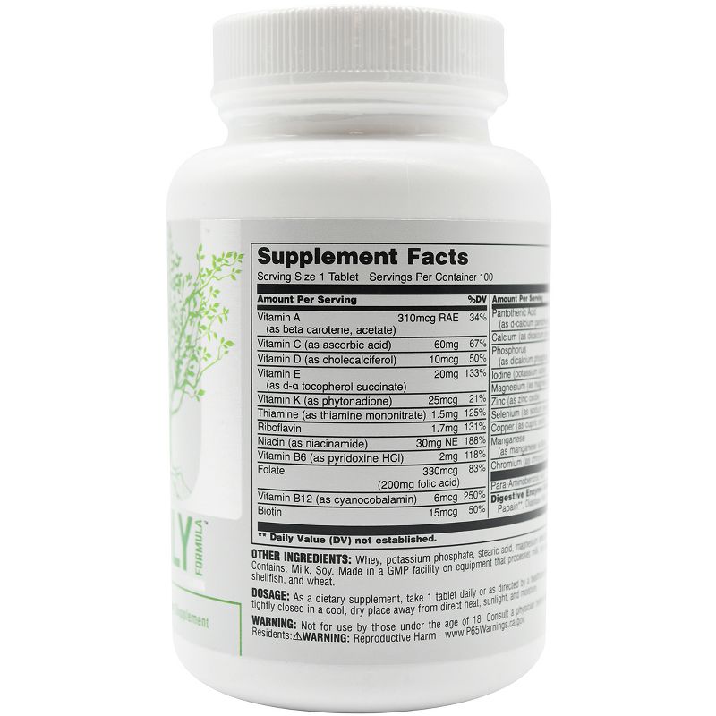 Universal Nutrition Daily Formula Dietary Supplement - 100 Tablets