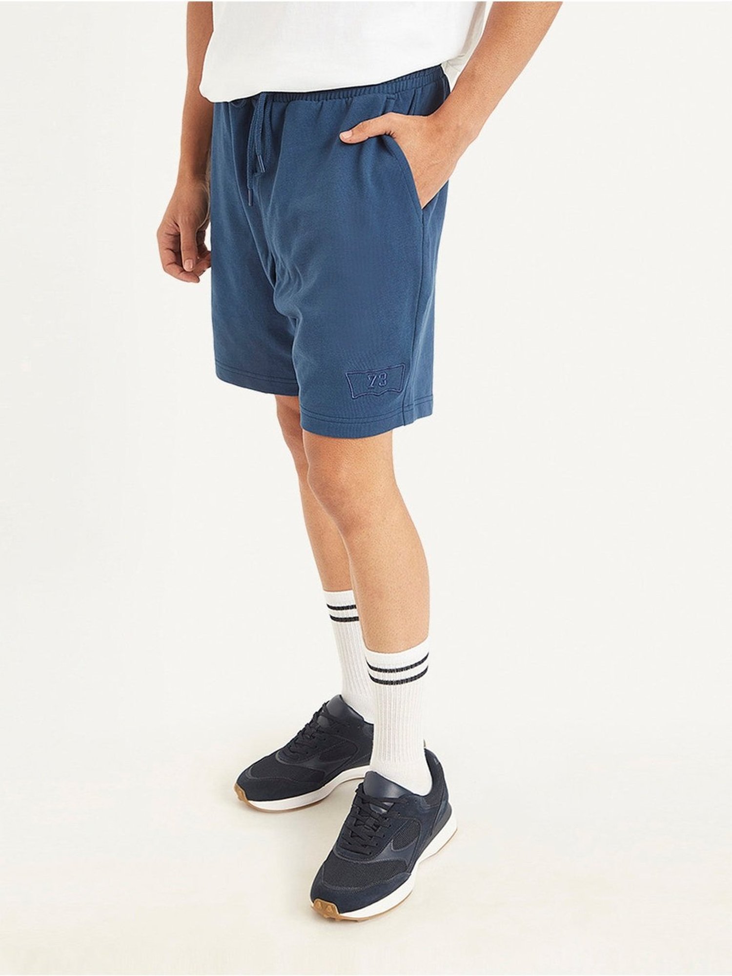 Levi's Blue Cotton Regular Fit Shorts