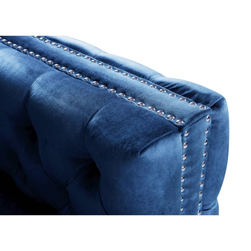 Susan Left Facing Sectional Sofa Navy - Chic Home Design