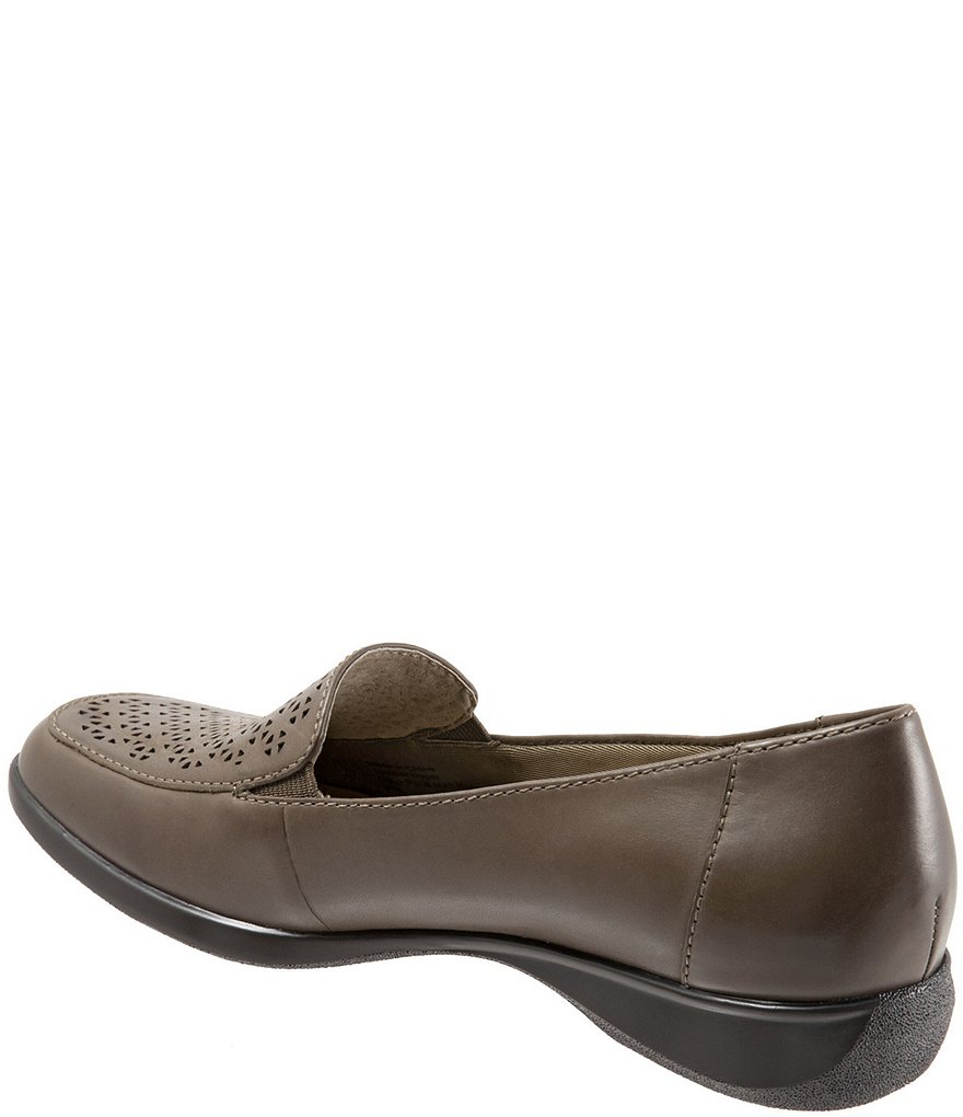 Trotters Jenn Metallic Leather Laser Cut Out Loafers