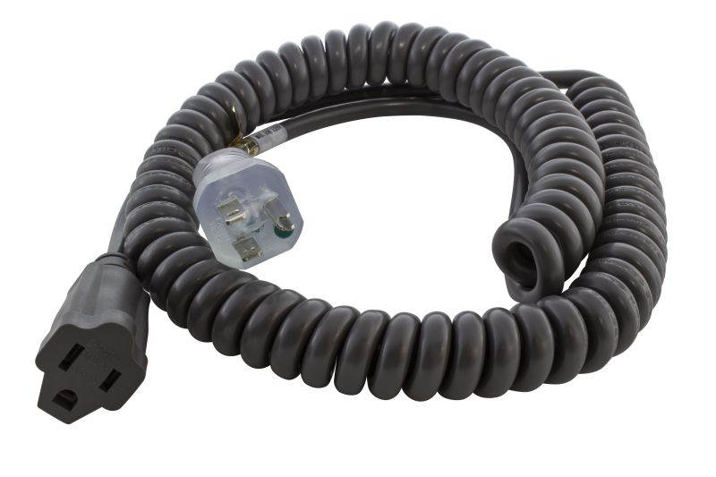 Up to 10FT 10-Amp 18/3 Coiled Medical Grade Extension Cord