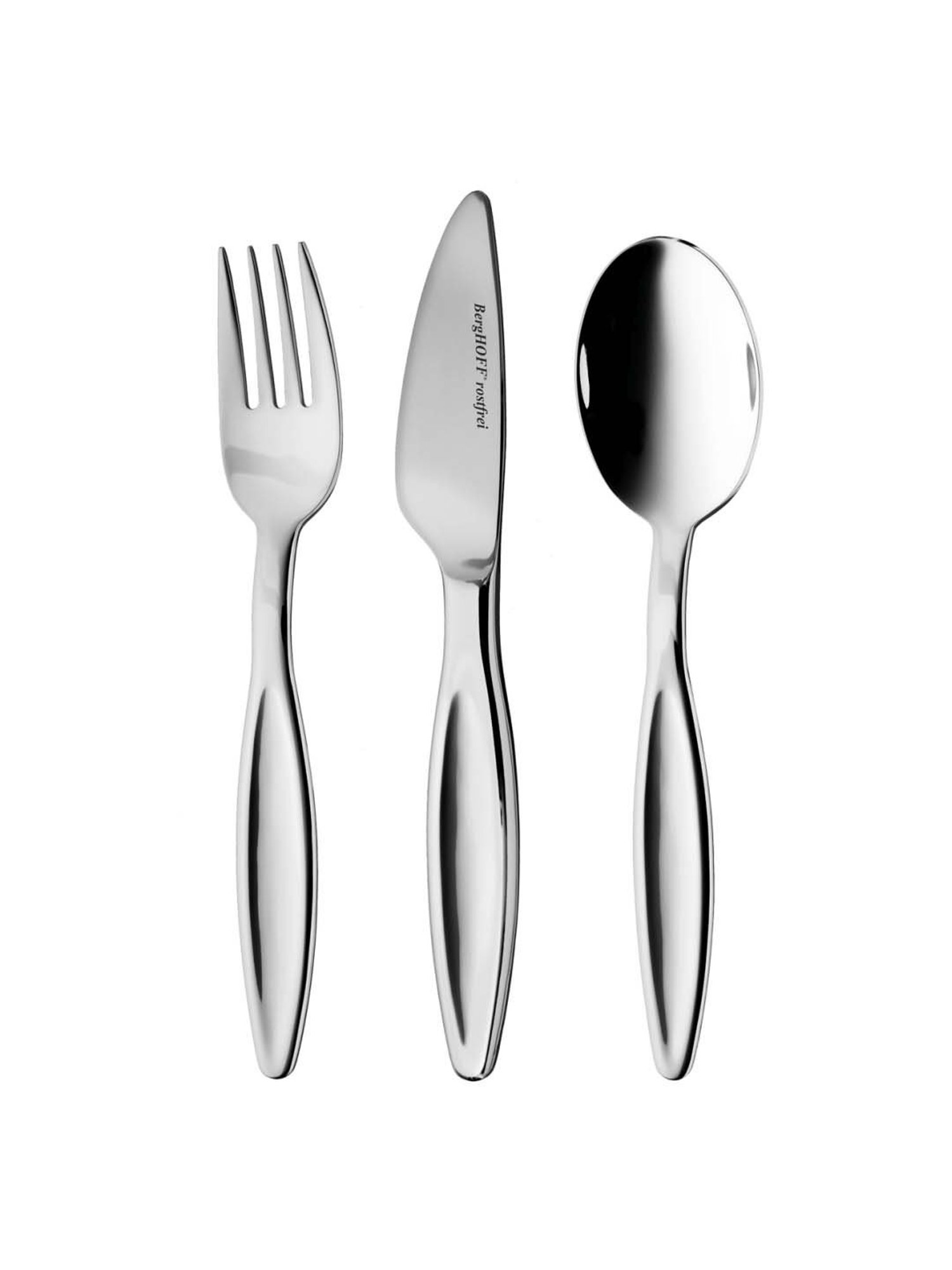 BERGHOFF Essentials Silver Stainless Steel Cutleries - Set of 3