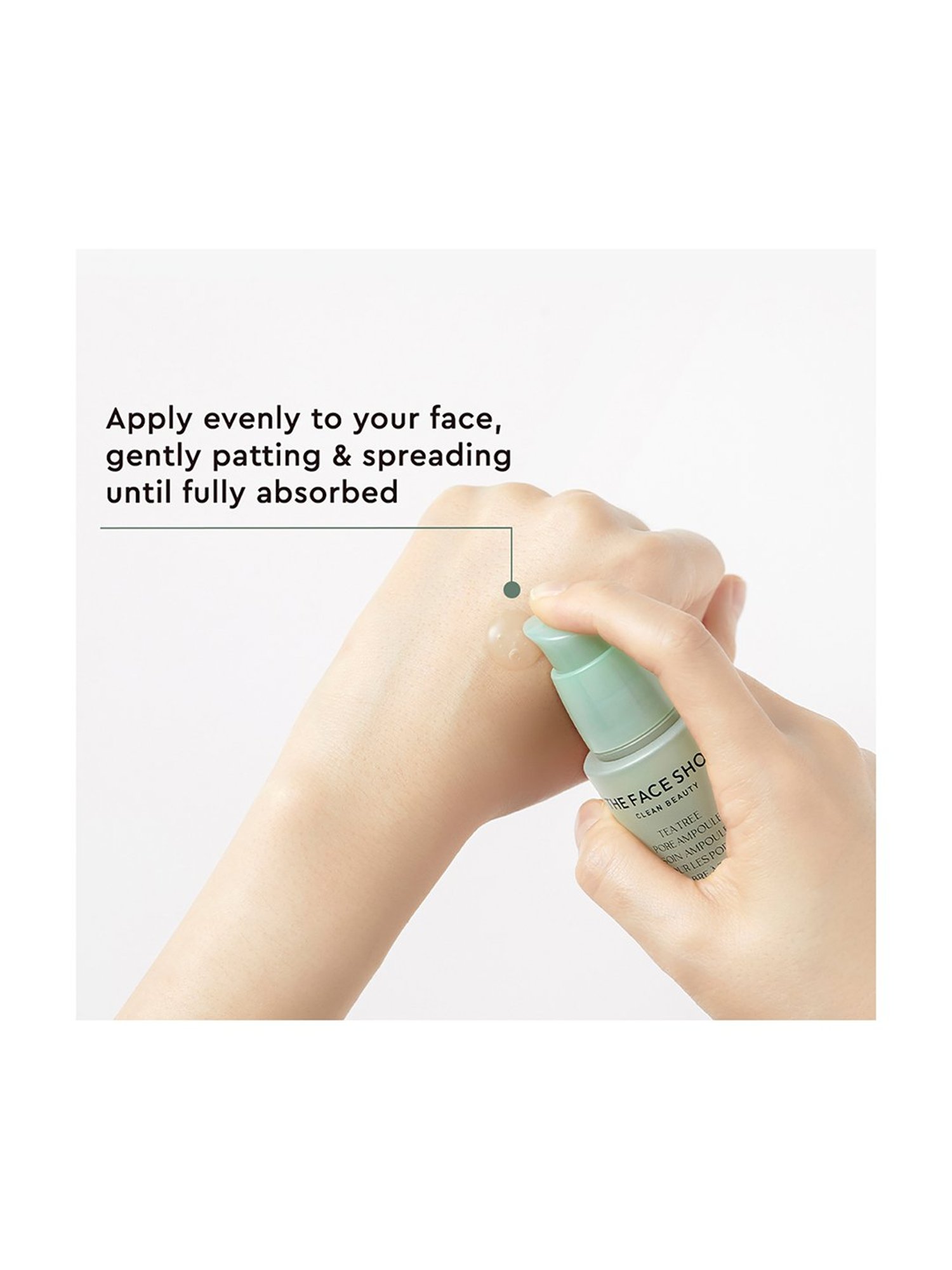 The Face Shop Tea Tree Pore Ampoule with AHA, IP-BHA & Hyaluronic Acid for Oily & Acne Skin - 30 ml