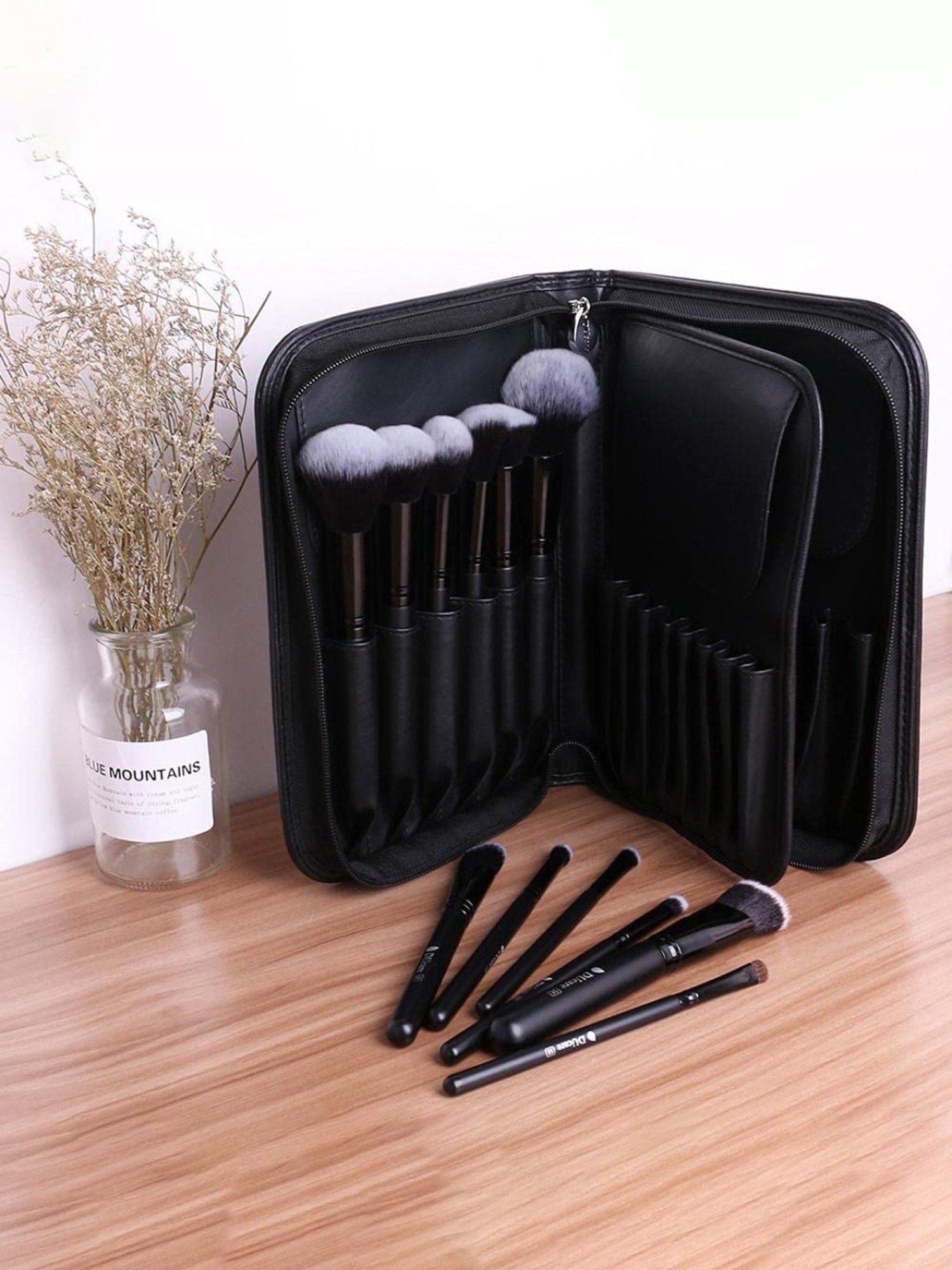 Bronson Professional Makeup Brush Storage Case Handbag Multi Compartment Organizer