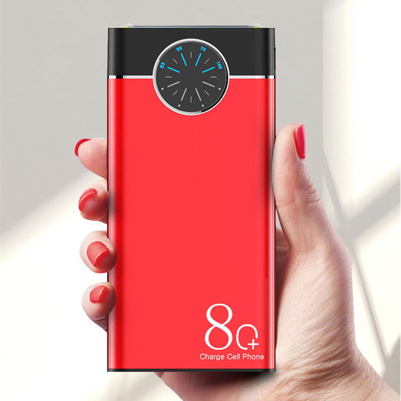 10000mAh Power Bank Large Capacity Digital Display LED Light Dual USB for IPhone Xiaomi Samsung Portable Powerbank Fast Charging