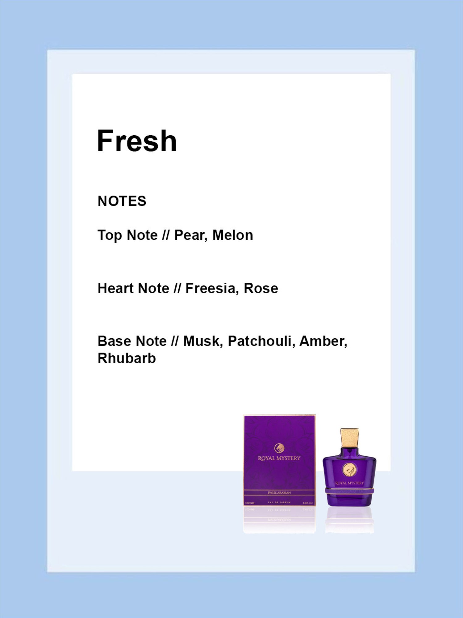 SWISS ARABIAN Royal Mystery Eau de Parfum for Women - 100 ml