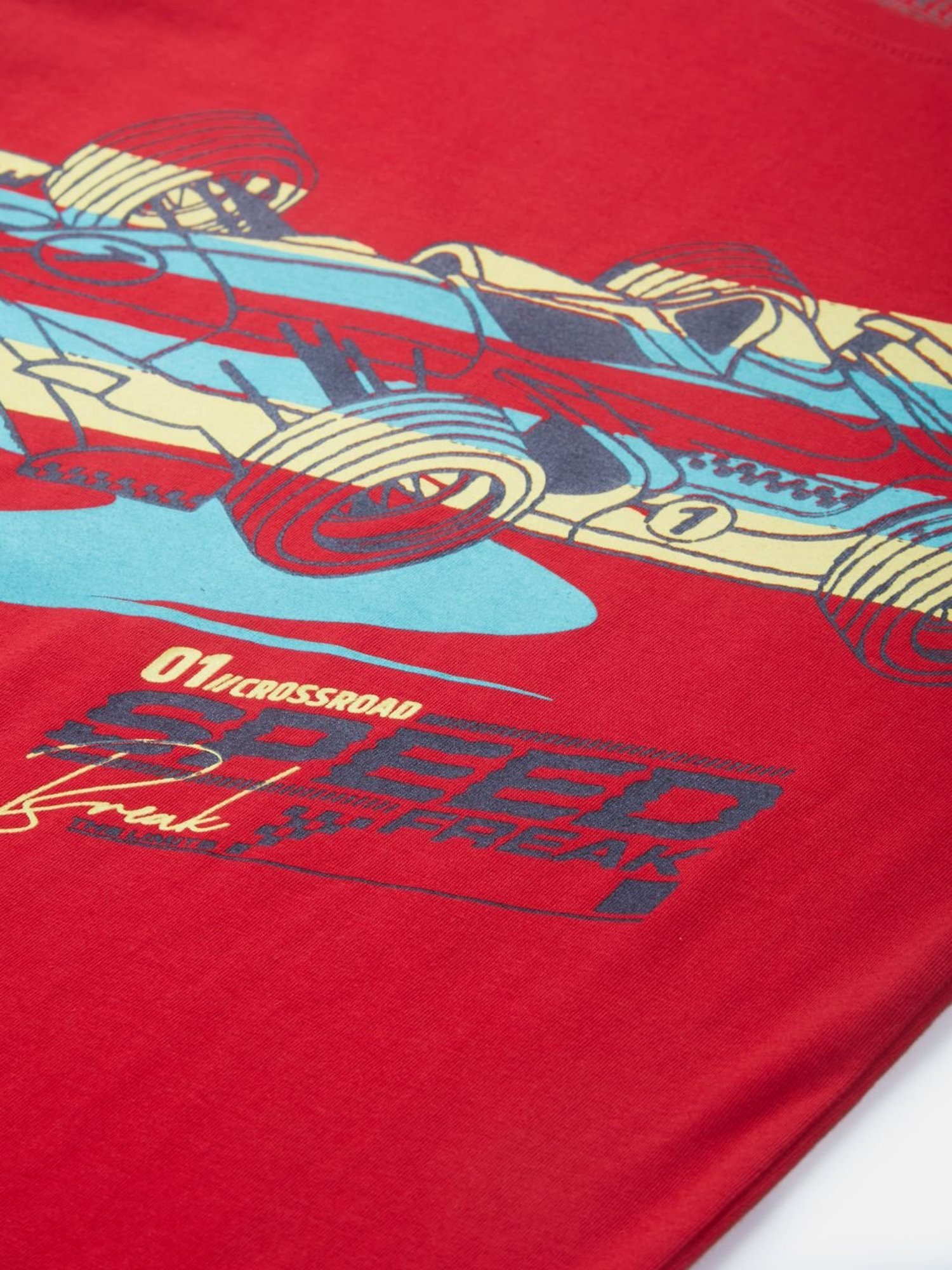 Palm Tree Boys Red Printed T-Shirt