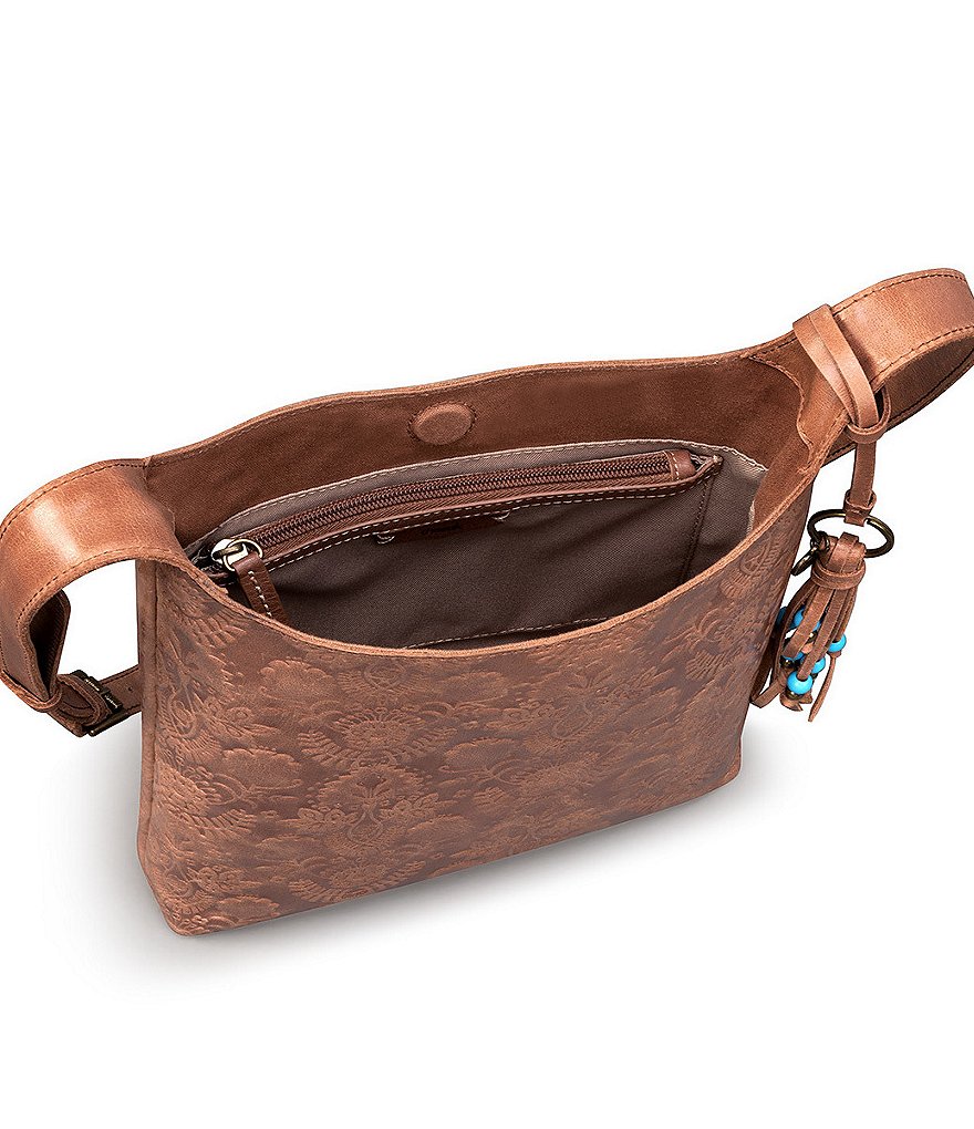 The Sak Huntley Floral Embossed Snap Crossbody Bag