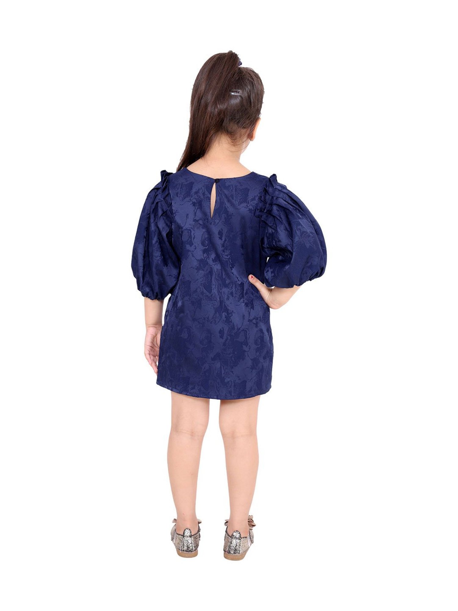 KidsDew Kids Navy Printed Dress