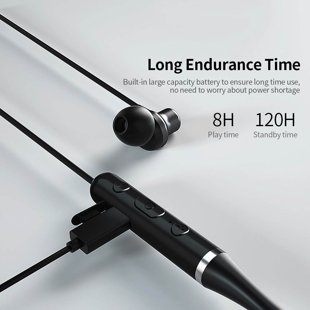 Lenovo HE05 Pro Wireless BT Headphone BT5.0 In-ear Earphone IPX5 Waterproof Sport Earbud with Noise Cancelling Mic Black