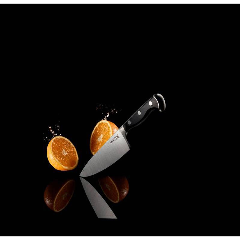 Sabatier Triple Rivet Edgekeeper 8" Chef Knife with Sleeve