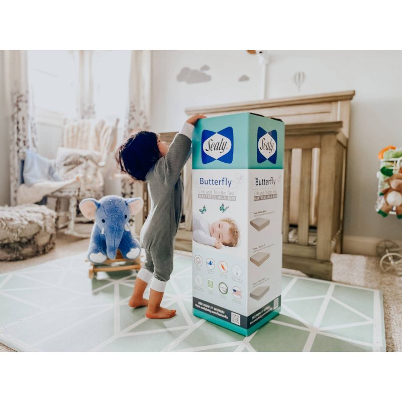 Sealy Butterfly Cotton Comfort Superior Firm Crib and Toddler Mattress